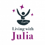 Logo Living with Julia black & purpol